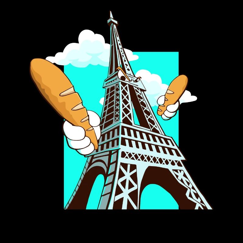 Funny Eiffel Tower French Bread Baguette