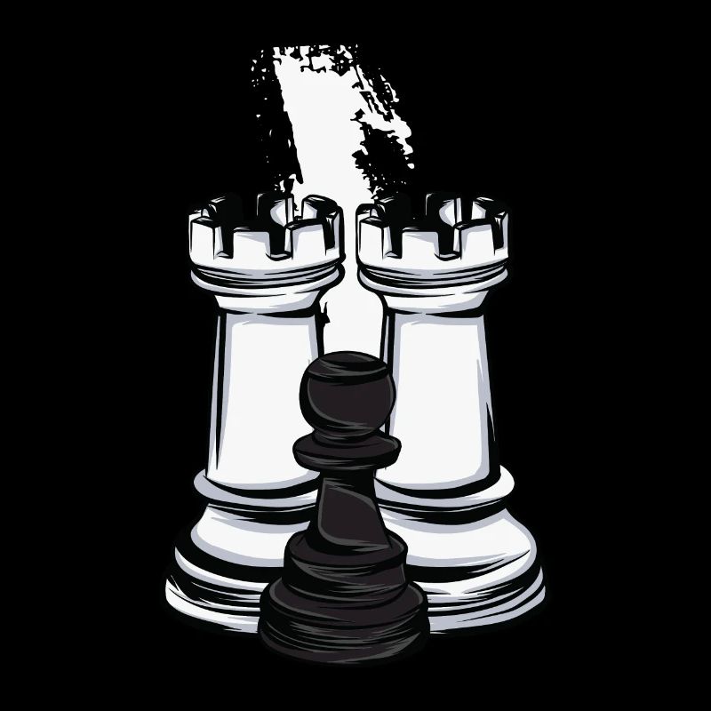 Tour d’échecs et pion