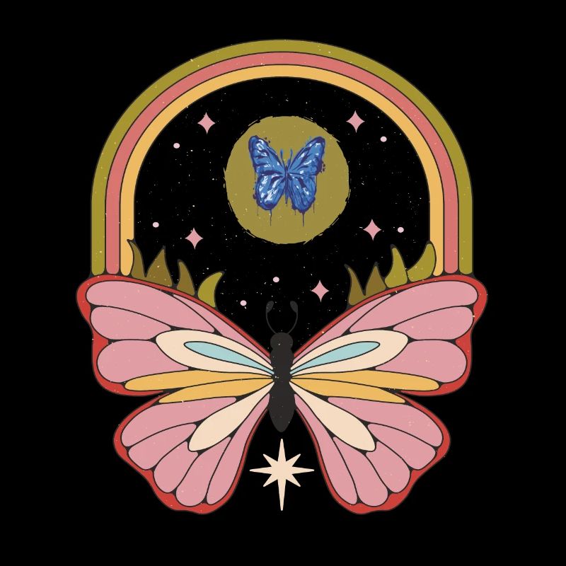Retro Schmetterling Galaxy Schmetterlinge Herbst L