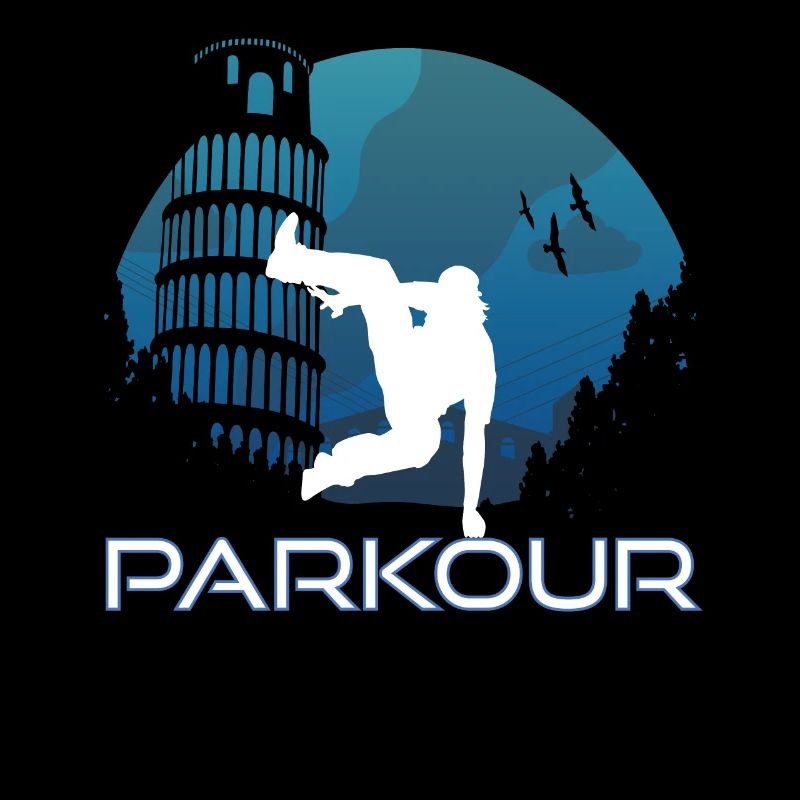 Parkour warning jump over everything like Pisa Tower