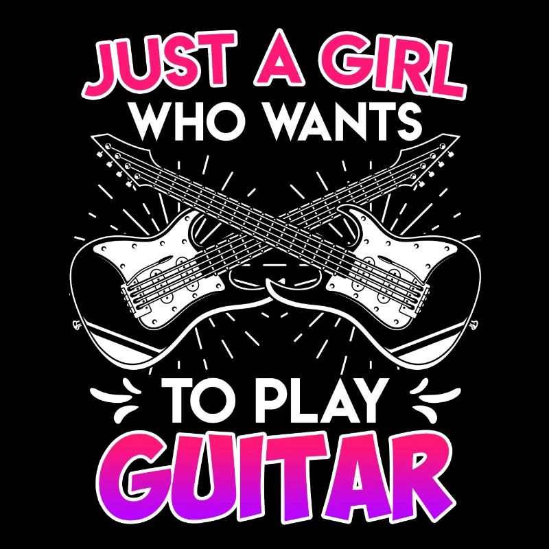 Nur ein Mädchen das gerne Gitarre spielt Gitarre