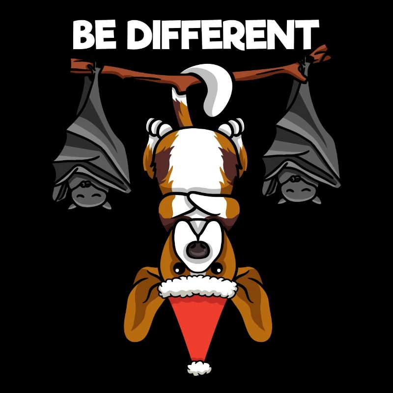 Be Different Beagle Fledermaus Weihnachtsmann