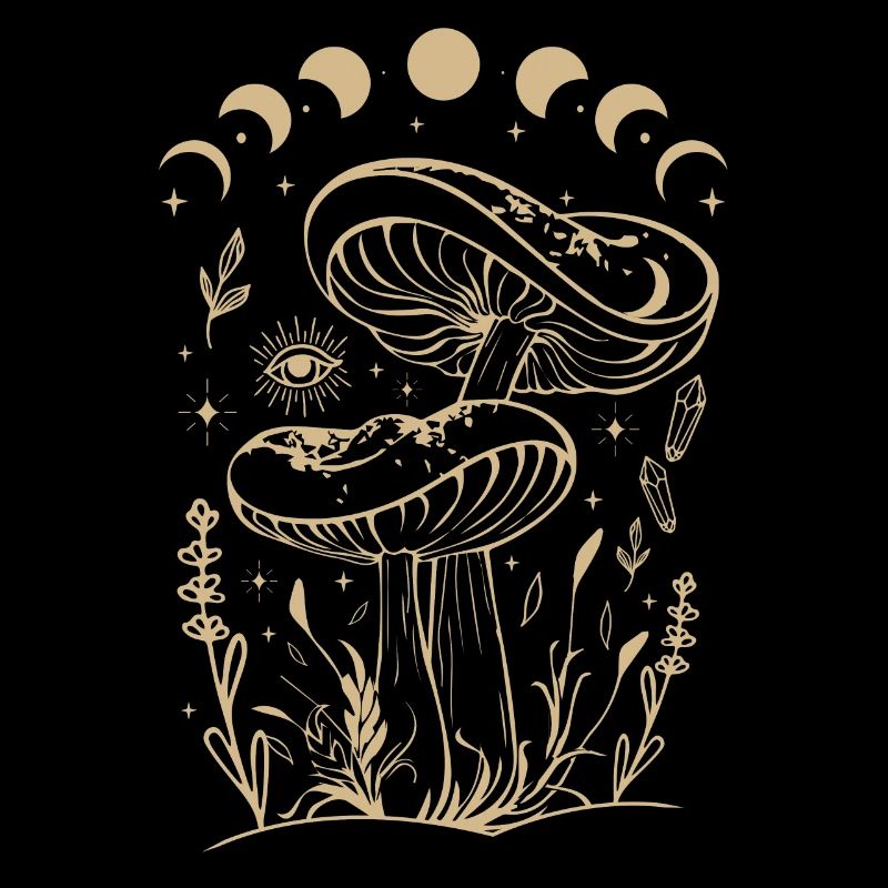 Champignons Boho & Minimalisme Goblincore Esthétique
