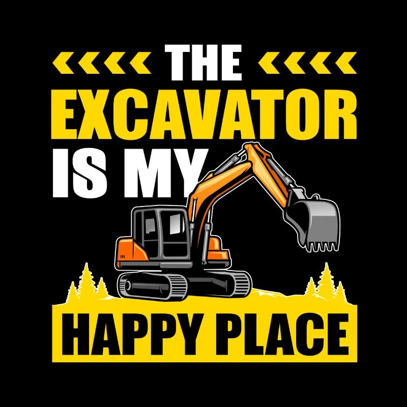 Baggerfahrer Stolzer Baggerführer Bagger