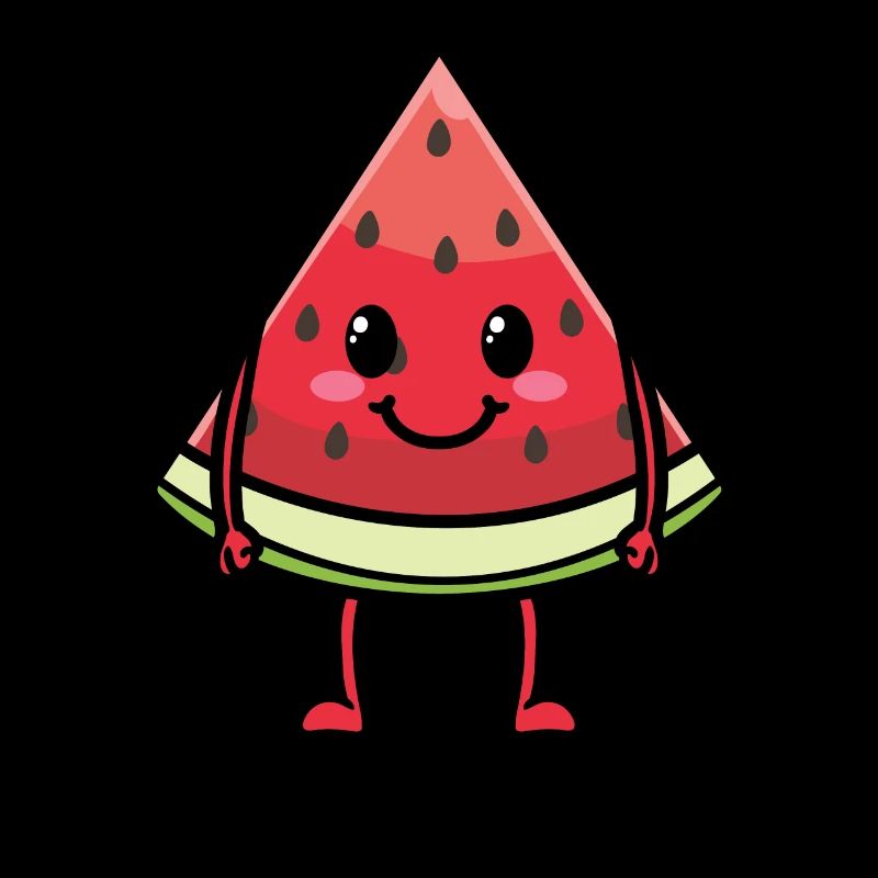 Émoticône de pastèque Melon Fruit Kawaii
