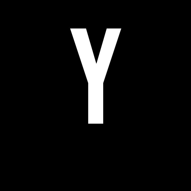 Y-Buchstaben-Zahlensymbol Alphabet-Initiale