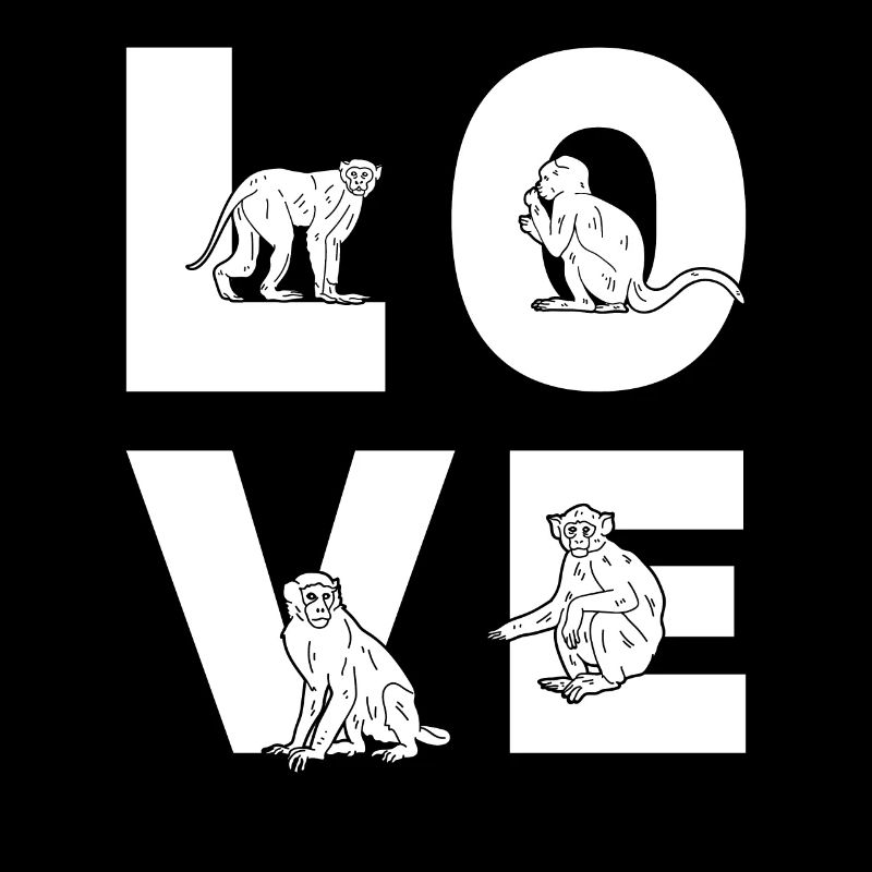 Cute Monkey Lover Orangutan Monkeys - Monkey LOVE
