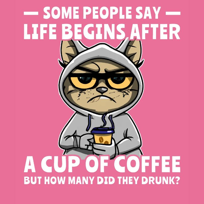 Coffee Cat Coffee Drinker