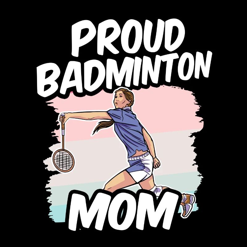 Fière mère amante de badminton Joueuse de badminton