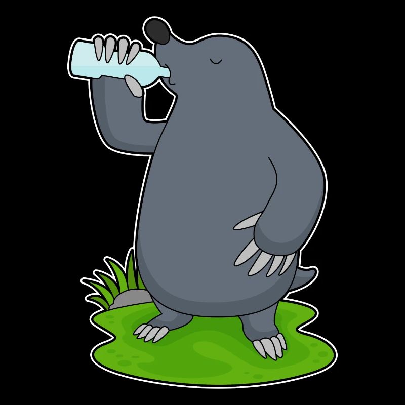 Maulwurf Wasserflasche