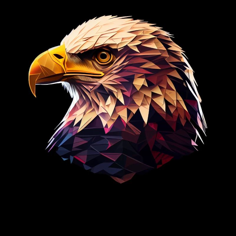 Cooles Polygon Design Mit Einem Weißkopfseeadler