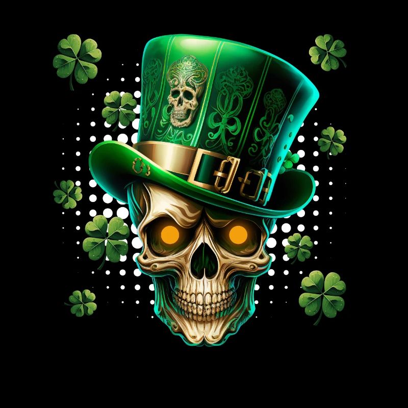 St. Patrick's Day Irish skeleton leprechaun