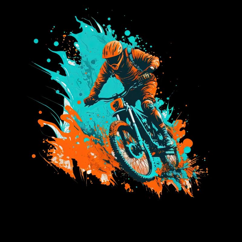 Conception cool de descente de VTT pour les fans de VTT