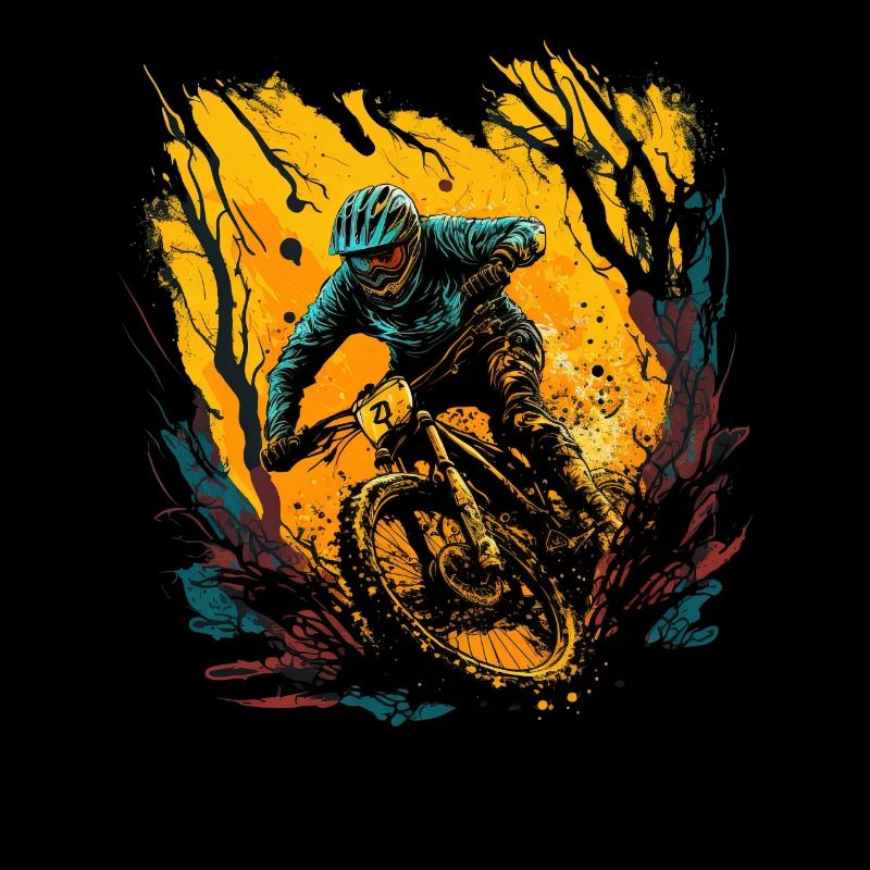 Conception cool de descente de VTT pour les fans de VTT