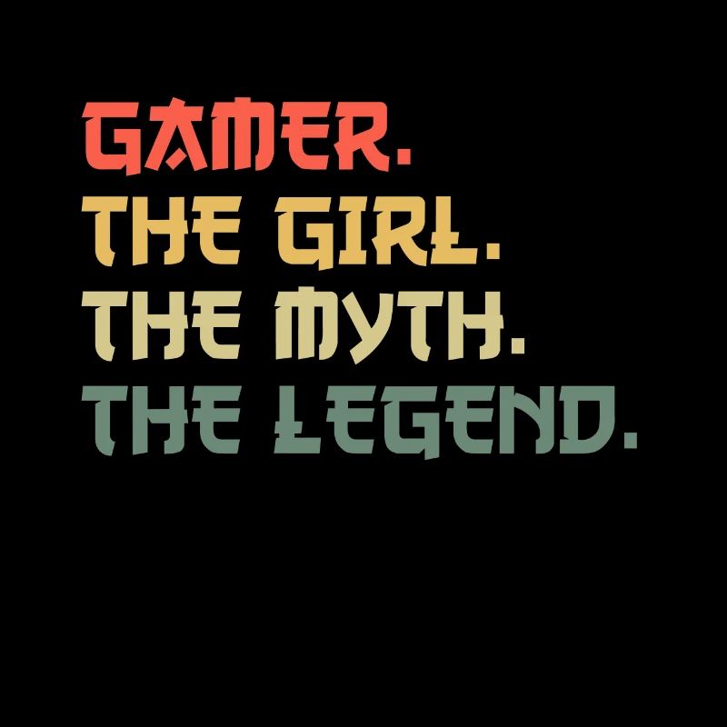 Gamer, das Mädchen, der Myth, die