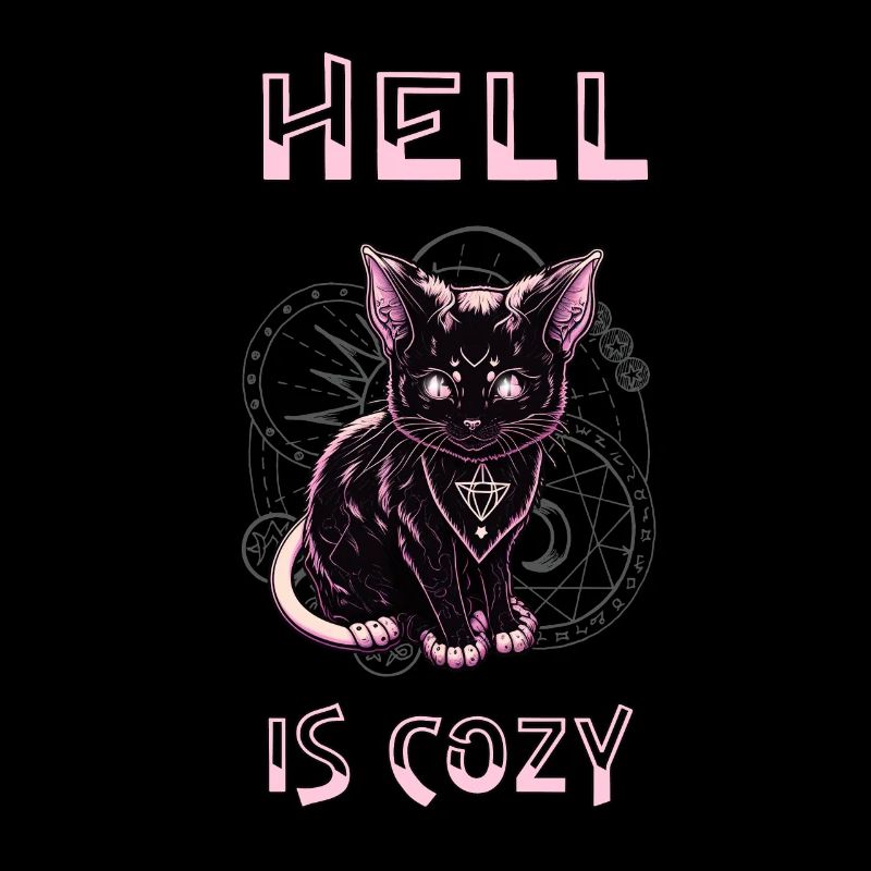 L’enfer est confortable chaton Satan Goth