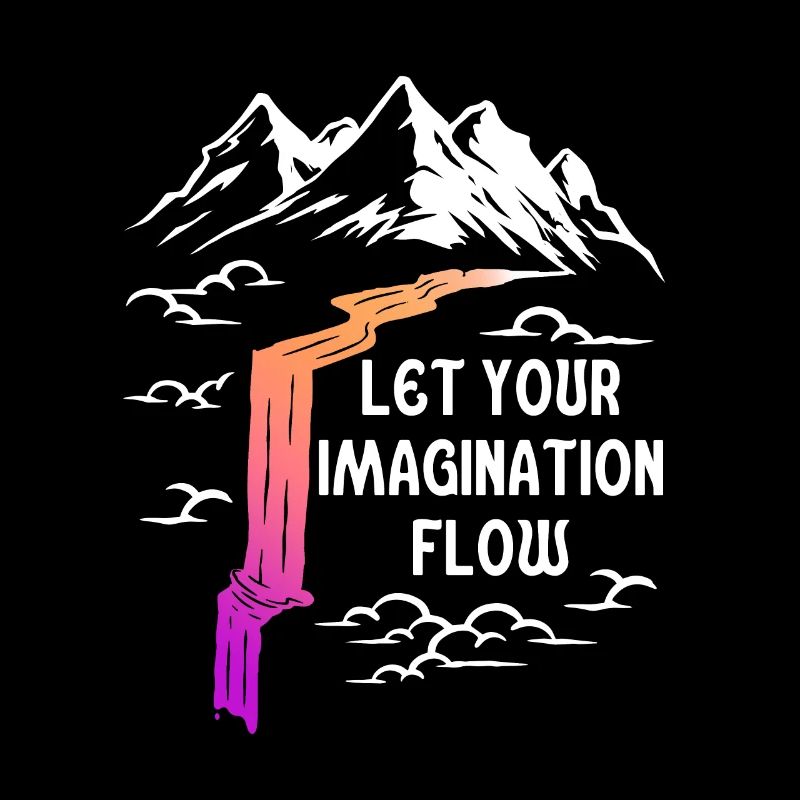 Space River Mountain Imagination