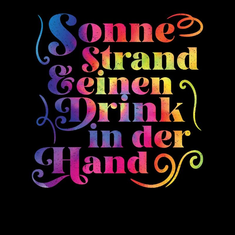 Sonne Strand einen Drink in der Hand Urlaub Party