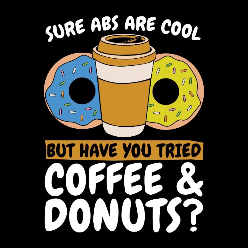 Coffee & Doughnuts Sure Abs sont des grains de café cool