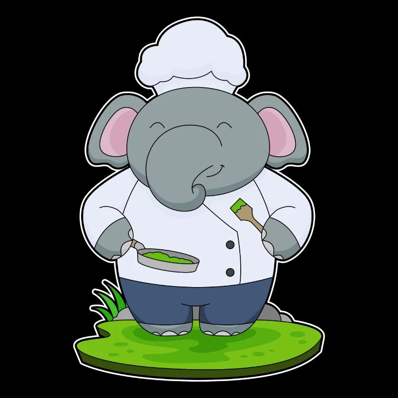 Elephant cooking pan