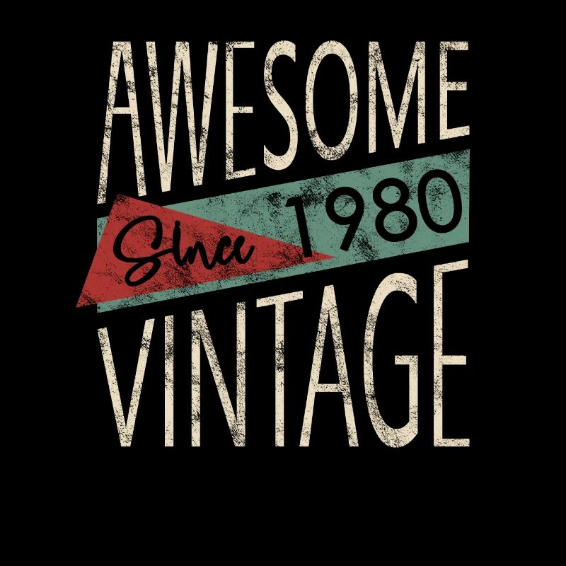 Awesome Since 1980 Retro Vintage Design