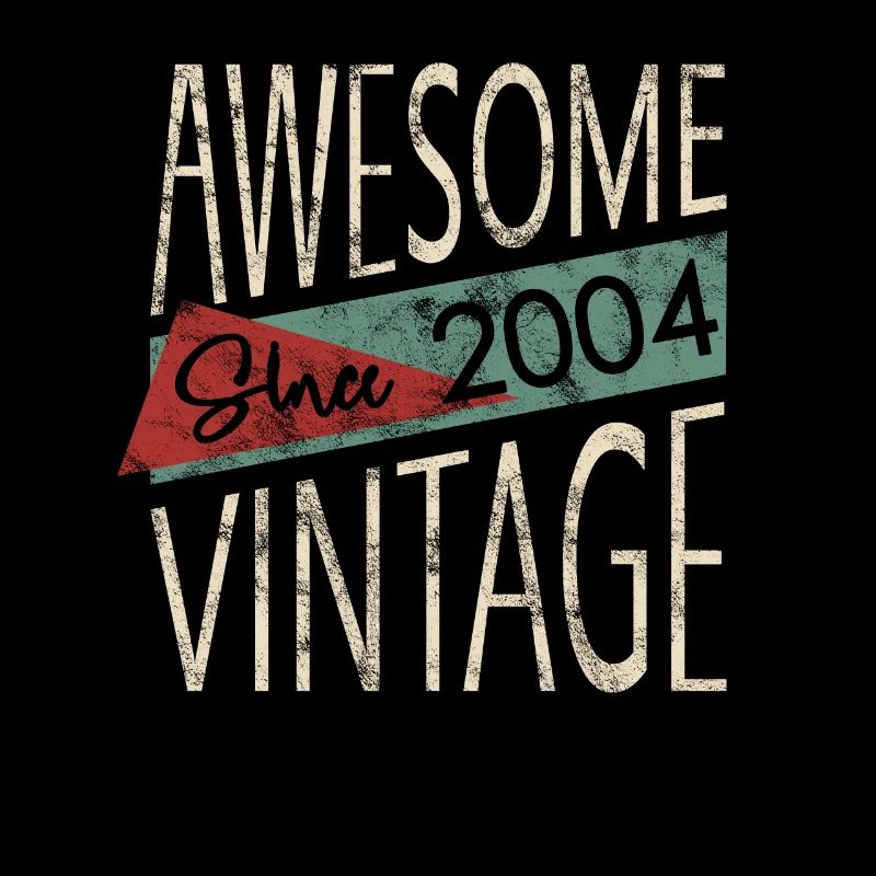 Awesome Since 2004 Retro Vintage Design