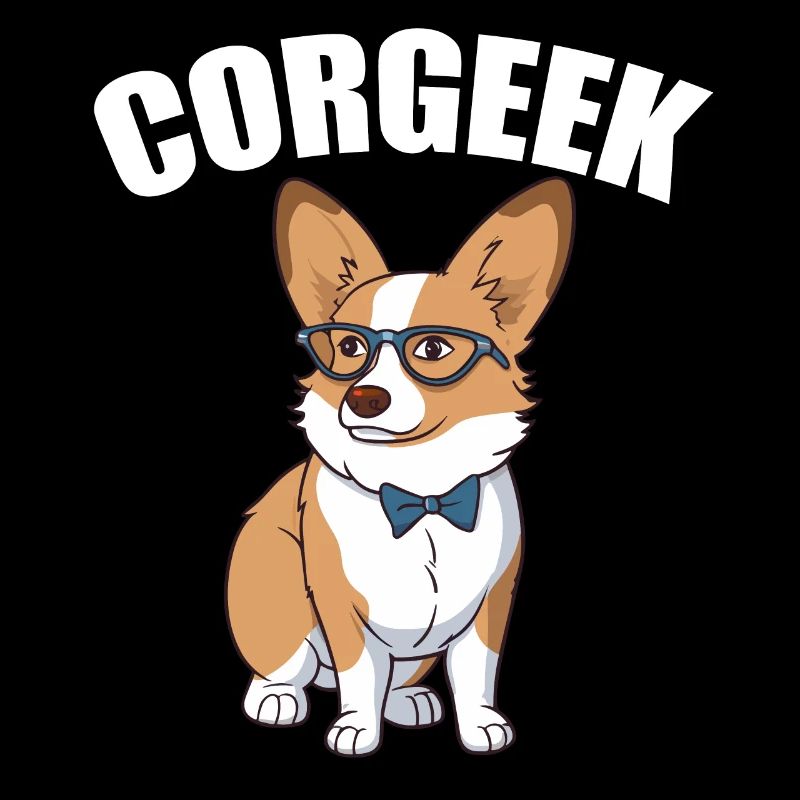Corgi avec lunettes Geeks Nerds Corgis chien Corgeek
