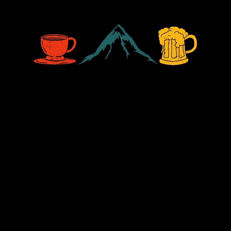Kaffeelover Bierfan Bergsteiger Wanderer Bergfan