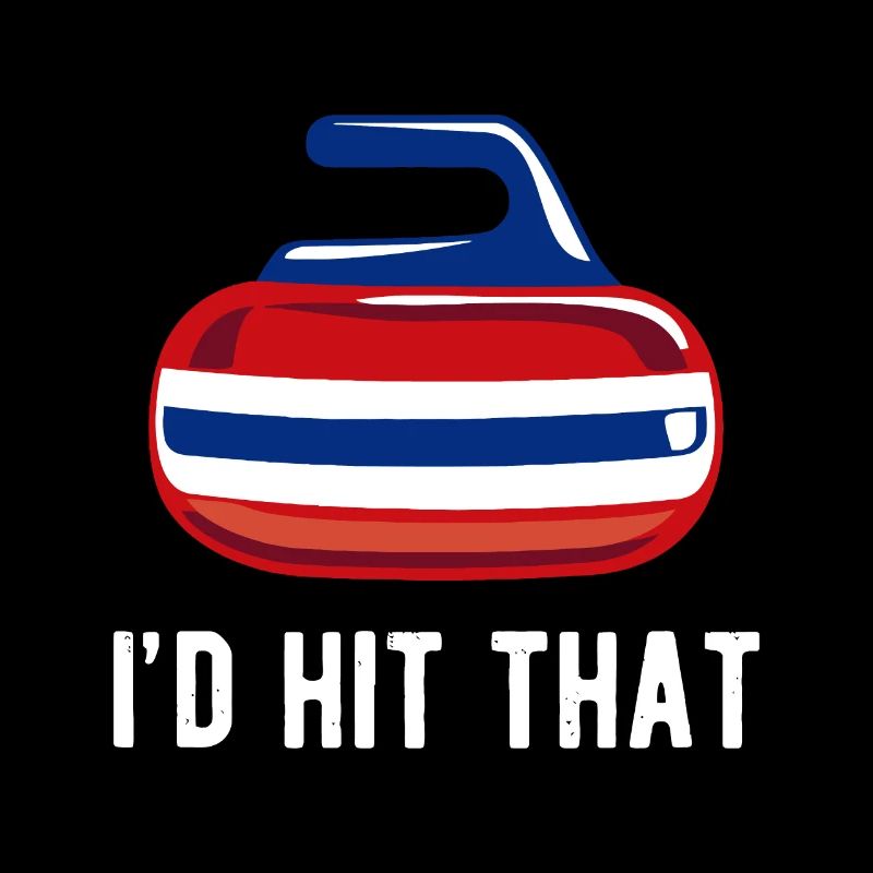 Drôle « I’d Hit That » équipe de curling balayant Rock Gi