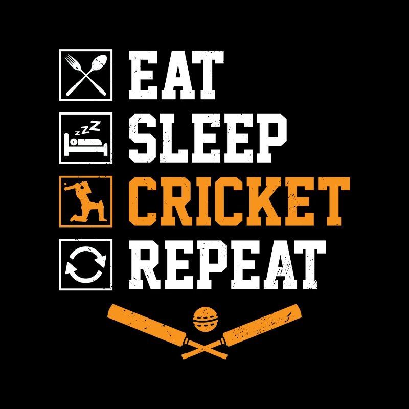 Eat Sleep Cricket Repeat Cricketer Cricket Player