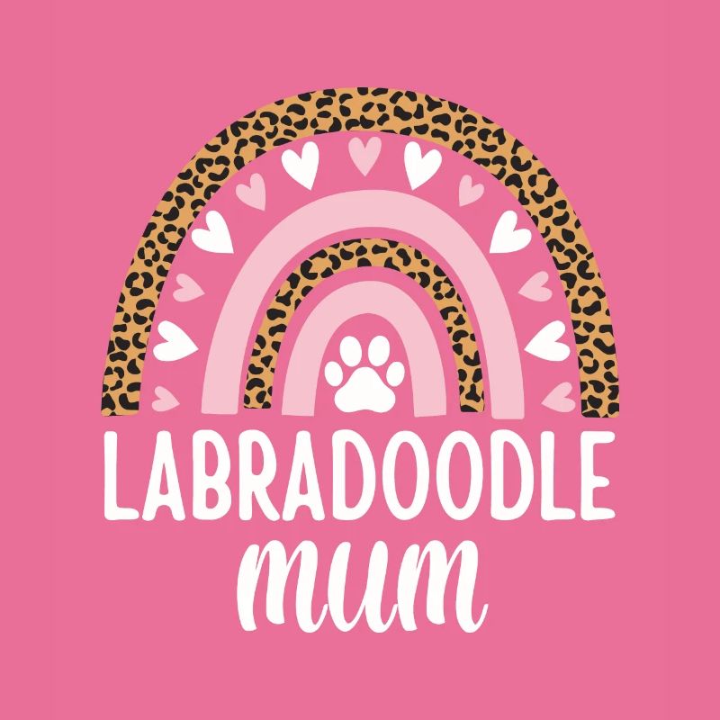 Labradoodle Mama Mama Regenbogen Leopard Muttertag