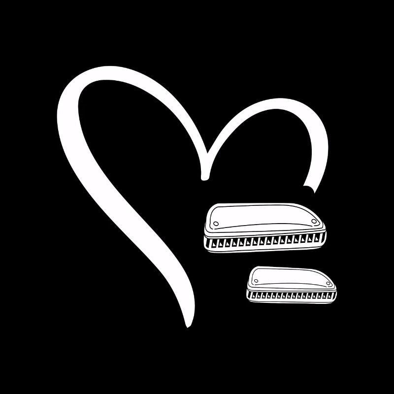 Two Harmonicas In a Heart Harmonicas Harmonicist I