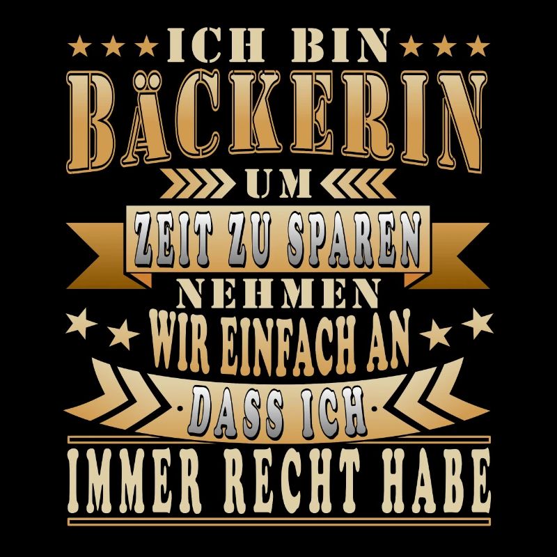 Bäcker Bäckerin Backen Bäckerei Lustig Geschenk
