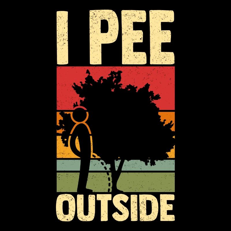 Camping Zelten I pee outside