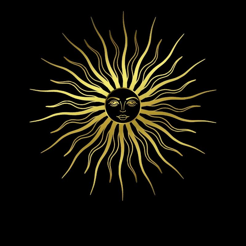 Soleil - Rayons du soleil - Visage du soleil - Rayons