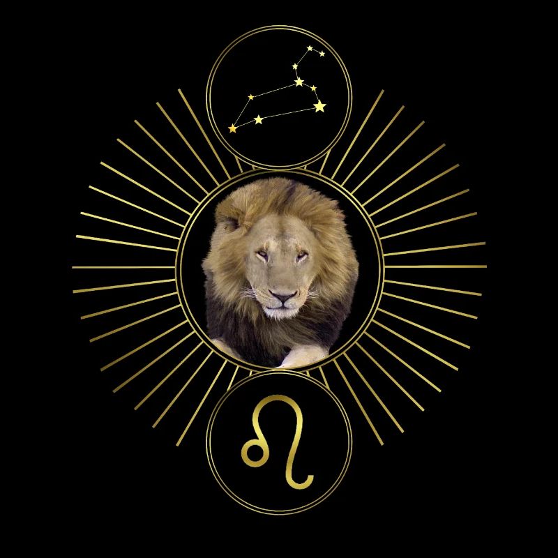 Constellation graphique d’astrologie du zodiaque du Lion