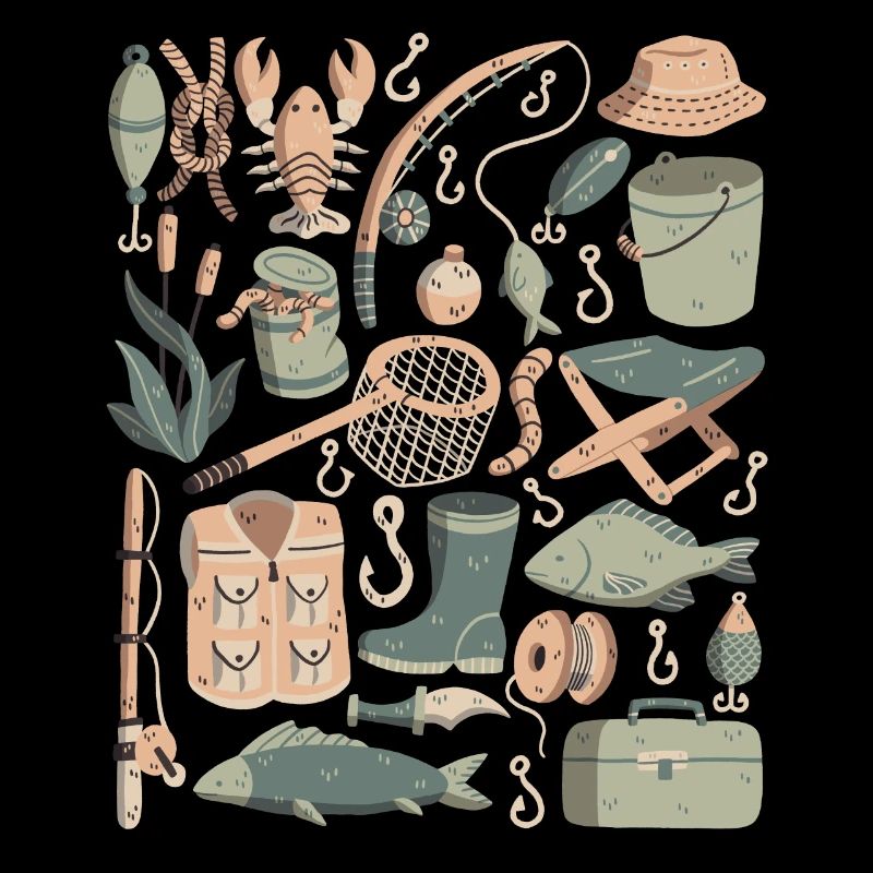 Pêche Doodles Poisson Pêcheurs Appâts Pêche Crochet