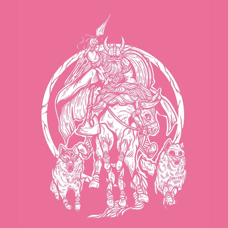 Odin on Sleipnir - Viking Warrior Design