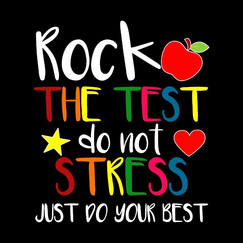 Rock The Test Teacher Test Day Testing Day Funny T