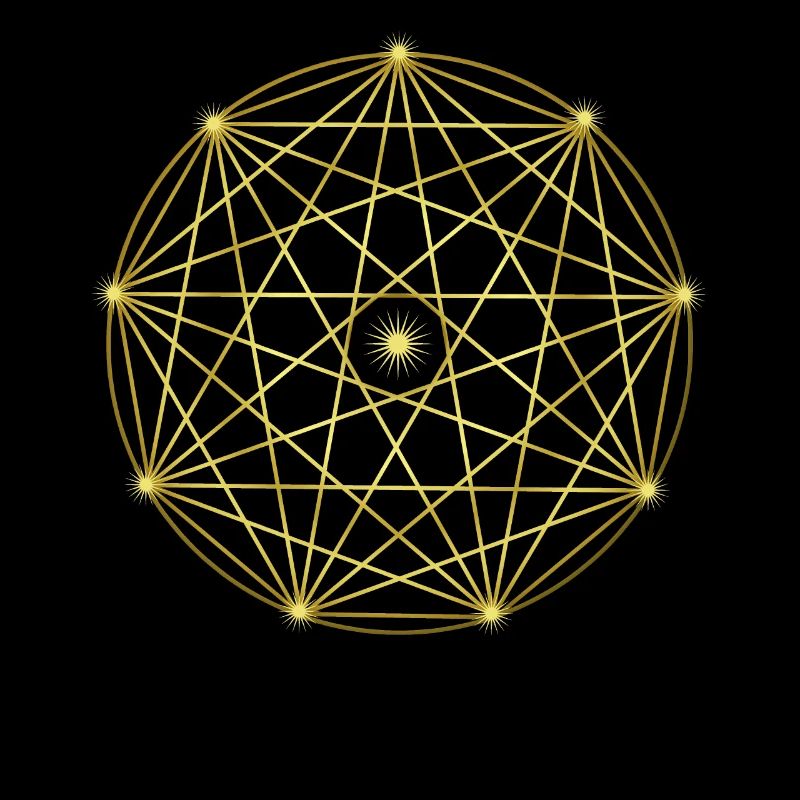 Graphic with stars - geometry - abstract design