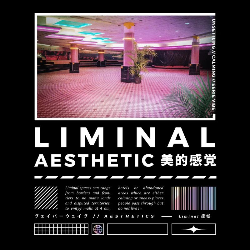 Liminal Spaces Retro 80s & 90s Backrooms Vaporwave