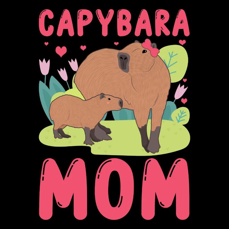 Lustige Capybara Mama Mami