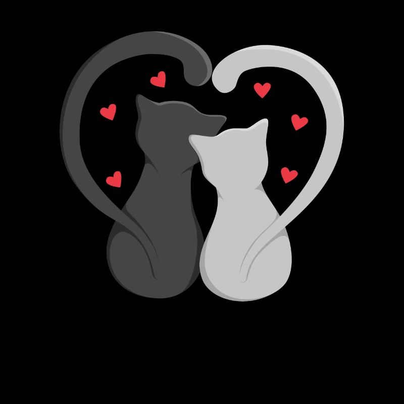 Deux cœurs de chat