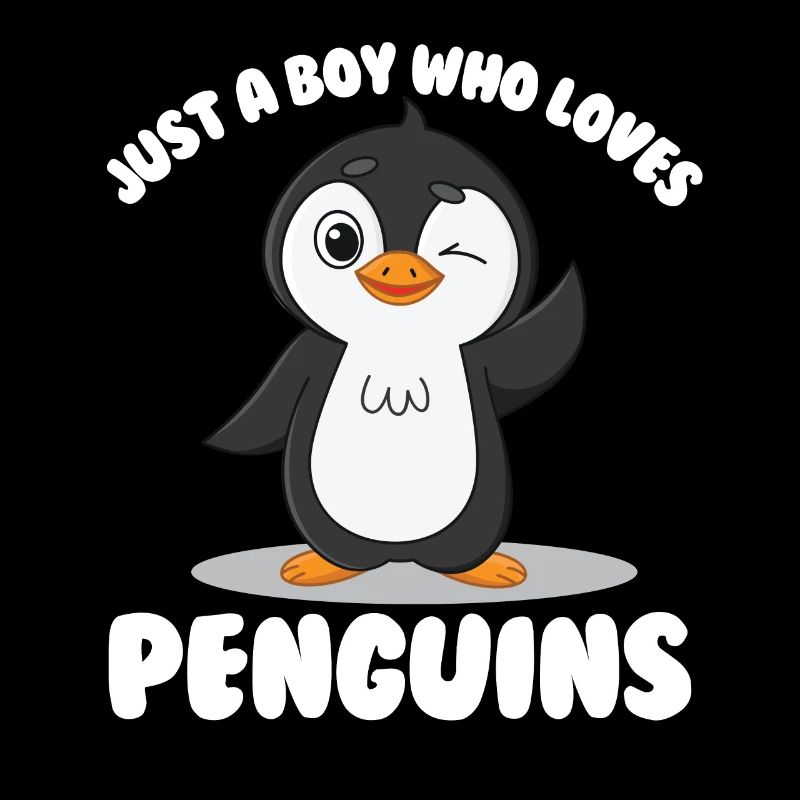 Nur ein Junge, der Penguine liebt Penguins Jungen
