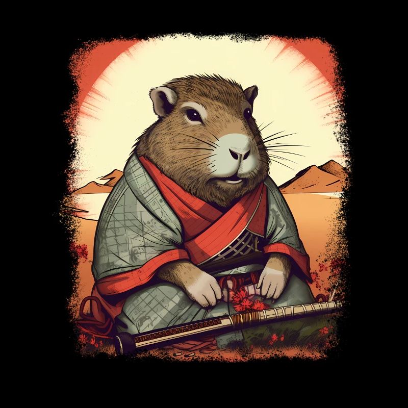 Capybara Samurai Wasserschwein