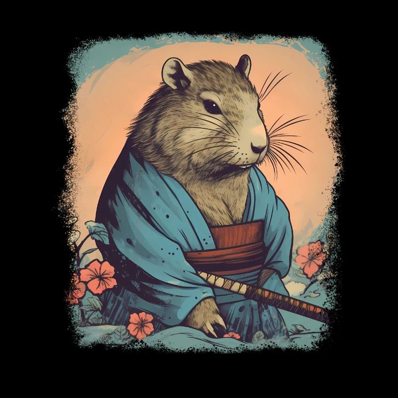 Capybara Samurai Wasserschwein