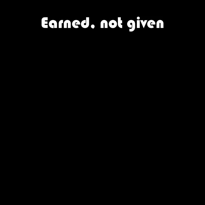 Fitness - Earned, not given