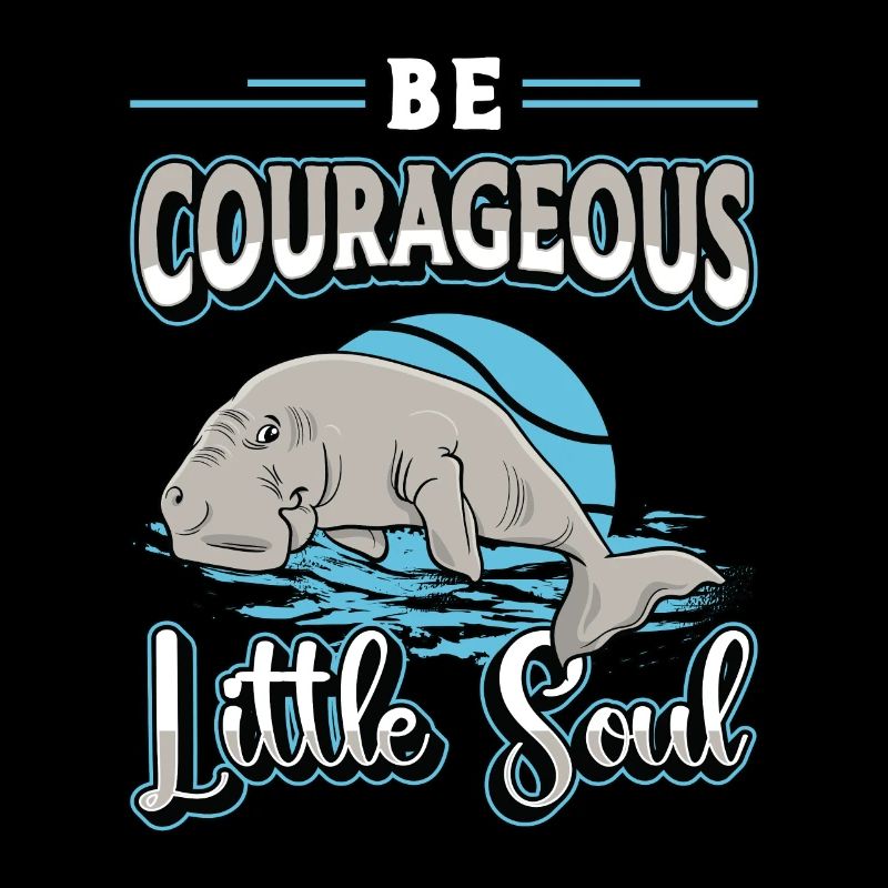 Dugong Soyez de courageuses petites créatures marines
