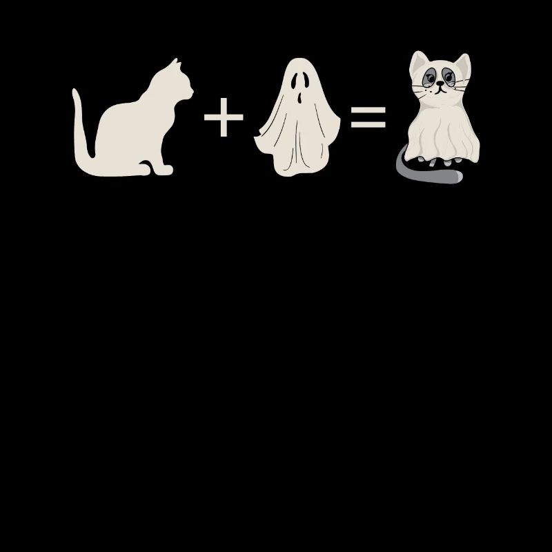 Funny Halloween Cat + Ghost = Ghost Cat