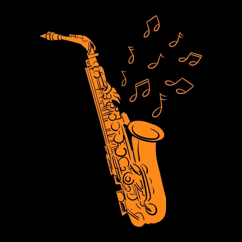 Saxophone Player Musical Notes Saxophonist Jazz
